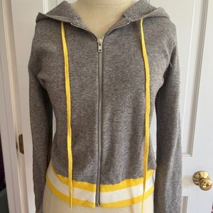 AQUA brand sweater knit zip front hoodie size S